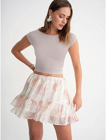 Camiseta corta ajustada con elástico mixray