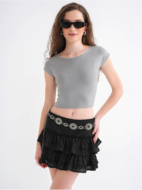 Camiseta corta ajustada con elástico mixray - Kiabi