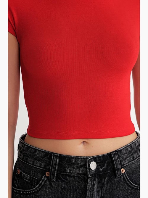 Camiseta corta ajustada con elástico mixray - Kiabi Camiseta corta ajustada con elástico mixray - Kiabi