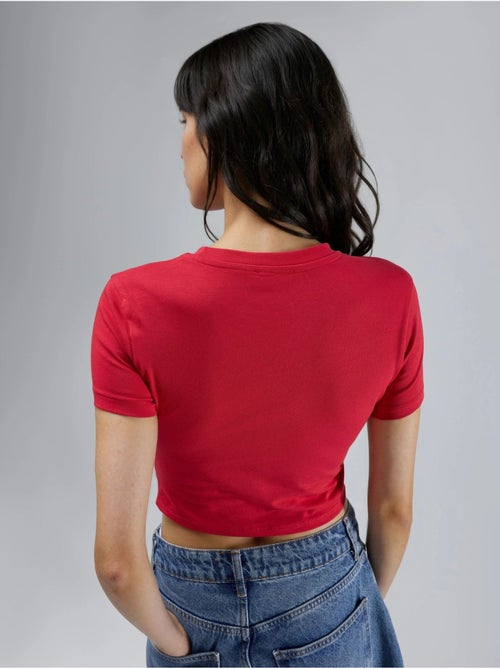 Camiseta corta con cuello redondo estampada hiccup - Kiabi