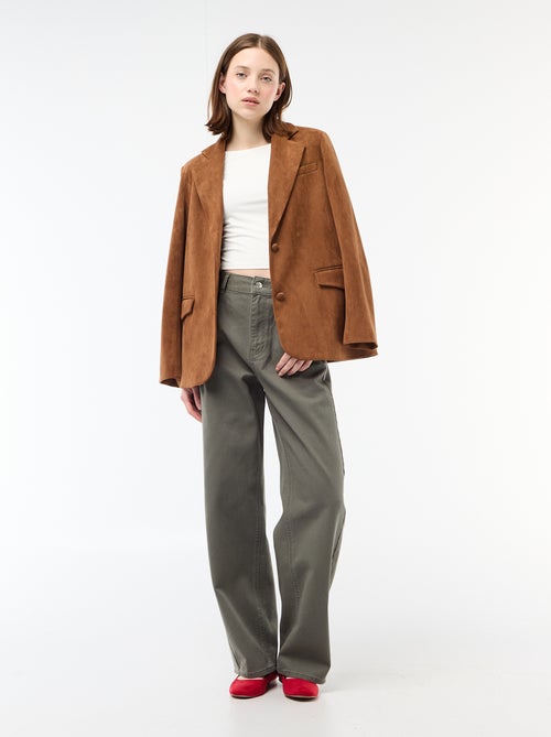 Camiseta corta con escote cuadrado en la espalda - Kiabi