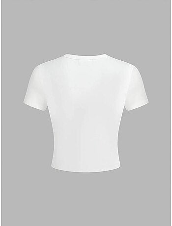 Camiseta corta de algodón estampada hiccup
