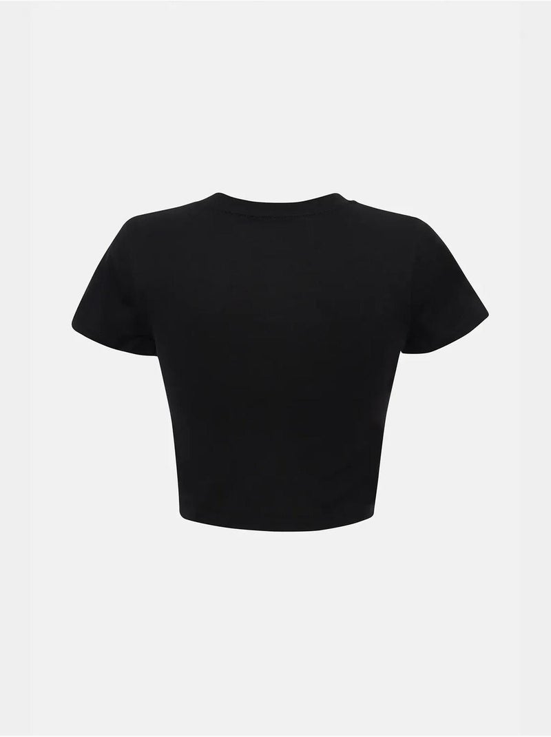 Camiseta corta de algodón estampada hiccup Negro - Kiabi