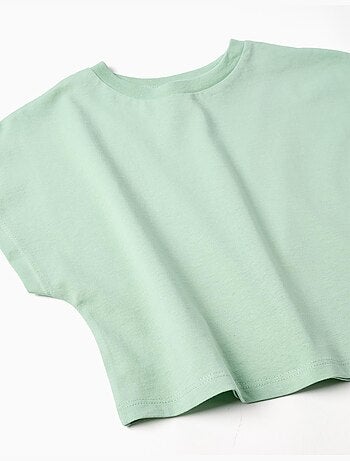 Camiseta corta de algodón