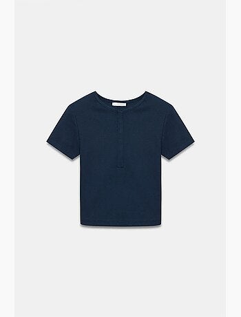 Blusa crop de jersey slim fit dilvin