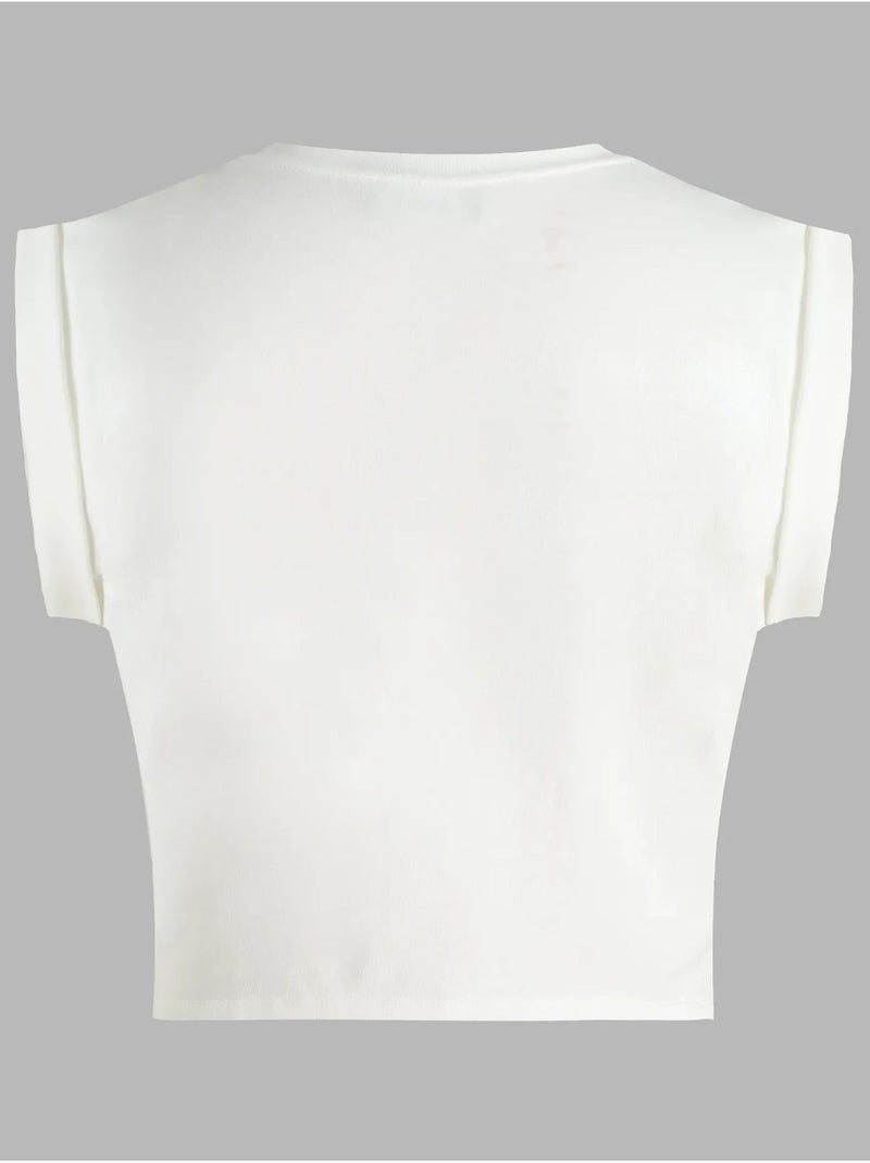 Camiseta corta estampada hiccup Blanco - Kiabi