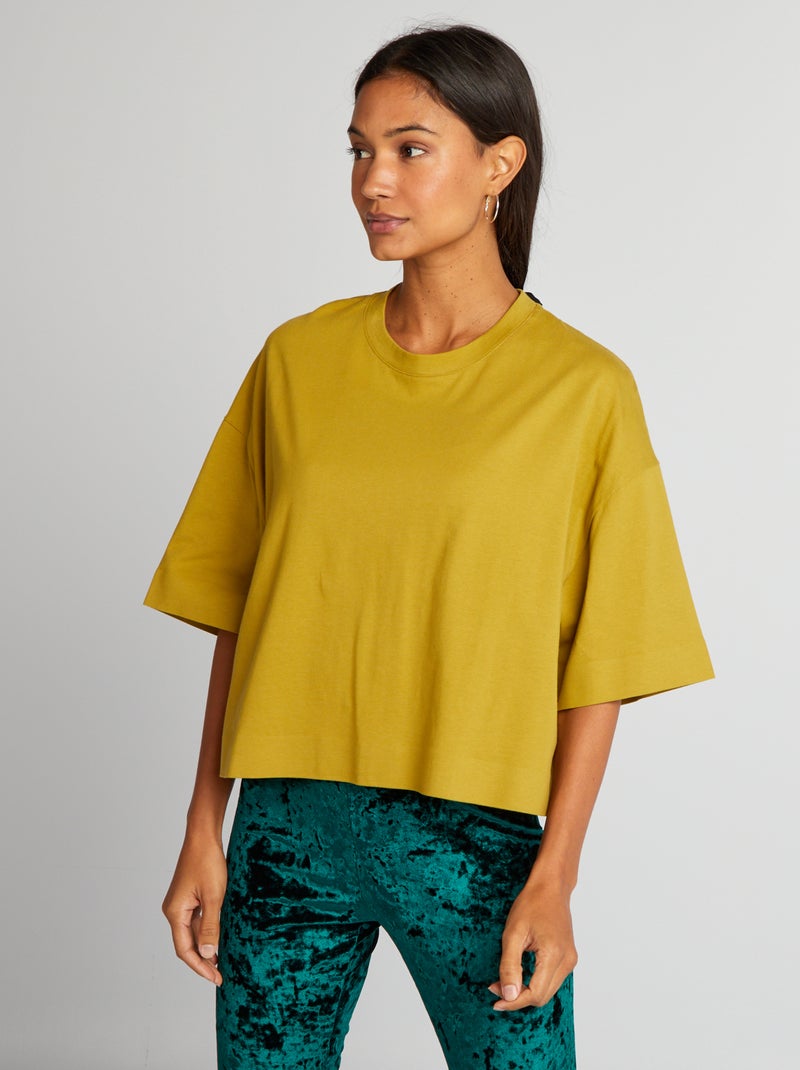 Camiseta corta oversize VERDE - Kiabi
