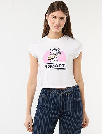 Camiseta corta 'Snoopy' de manga corta