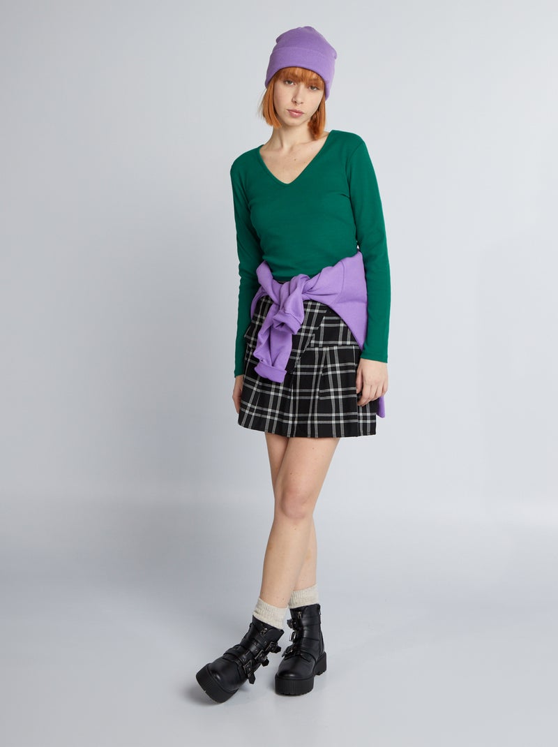 Camiseta corta VERDE - Kiabi
