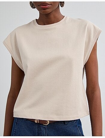 Camiseta cortada, mo fashion