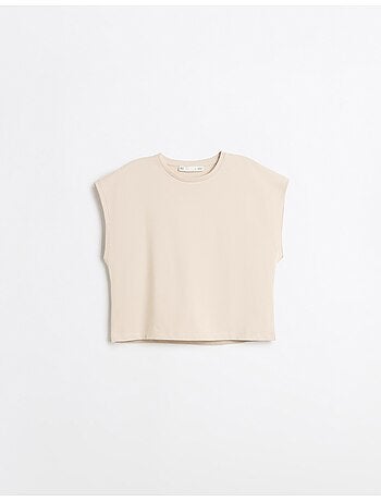 Camiseta cortada, mo fashion