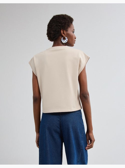 Camiseta cortada, mo fashion - Kiabi