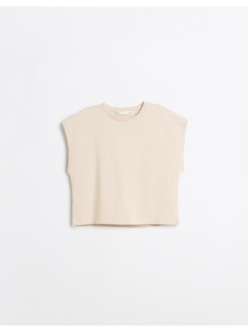 Camiseta cortada, mo fashion - Kiabi