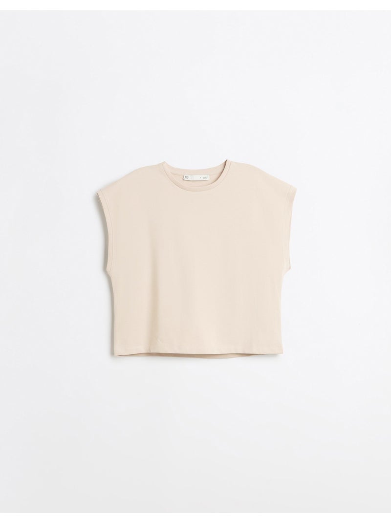 Camiseta cortada, mo fashion Beige - Kiabi