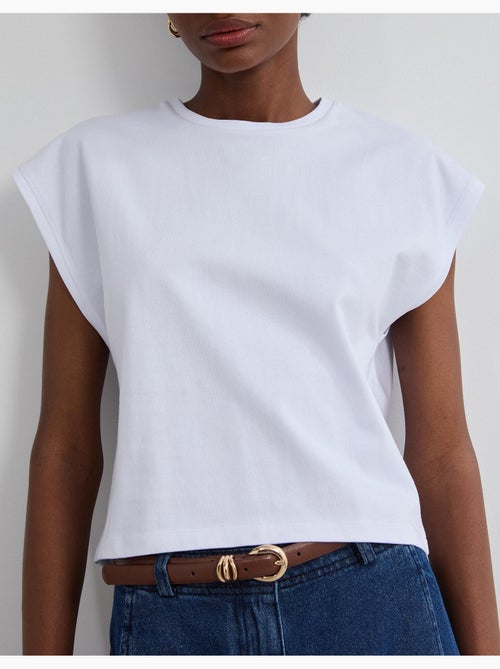 Camiseta cortada, mo fashion - Kiabi Camiseta cortada, mo fashion - Kiabi