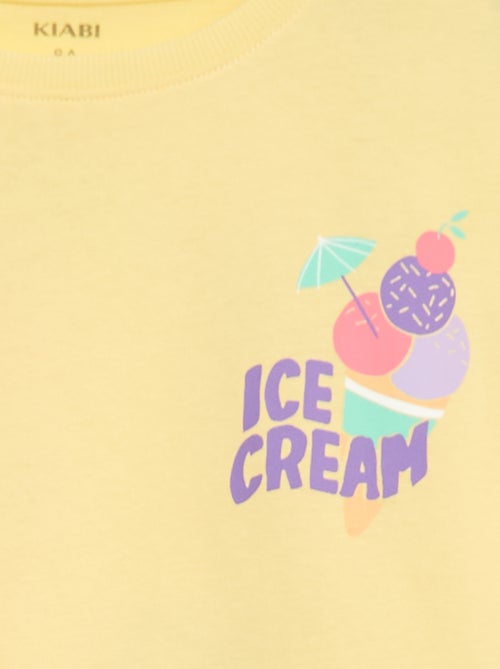 Camiseta corte holgado con estampado en espalda y pecho - Kiabi