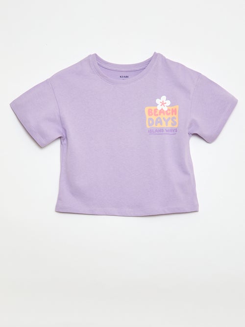 Camiseta corte holgado con estampado en espalda y pecho - Kiabi