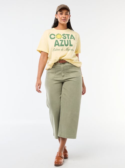 Camiseta corte oversize de manga corta - Kiabi