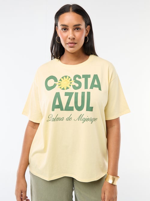 Camiseta corte oversize de manga corta - Kiabi