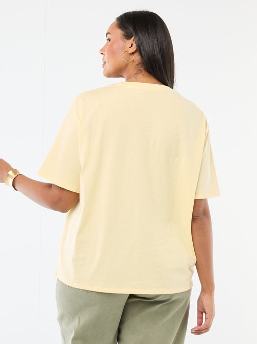 Camiseta corte oversize de manga corta - Kiabi