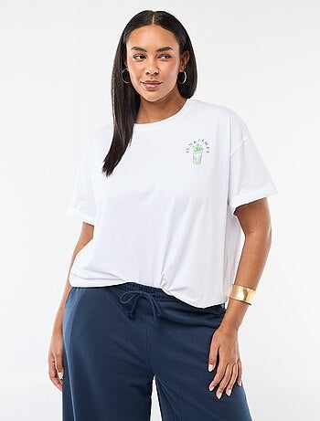 Camiseta corte oversize de manga corta