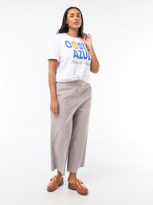 Camiseta corte oversize de manga corta - Kiabi