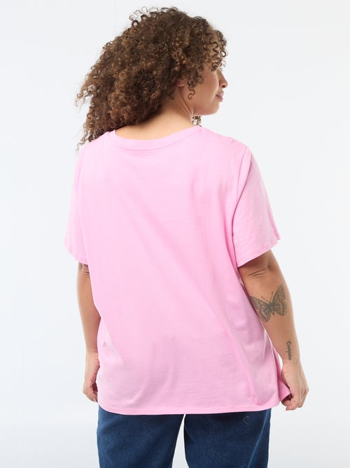 Camiseta corte oversize de manga corta - Kiabi