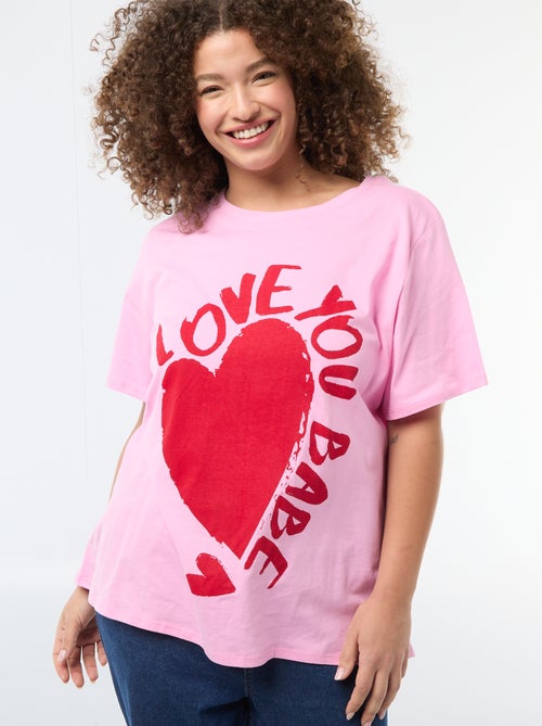 Camiseta corte oversize de manga corta - Kiabi