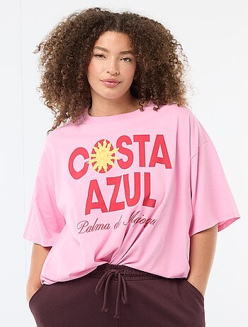 Camiseta corte oversize de manga corta