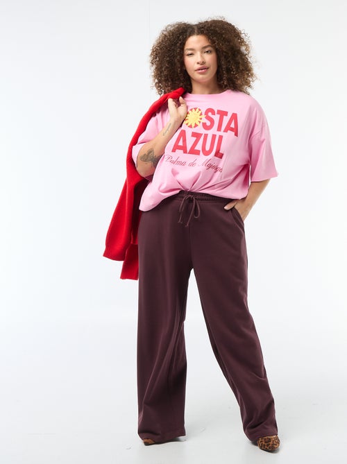 Camiseta corte oversize de manga corta - Kiabi
