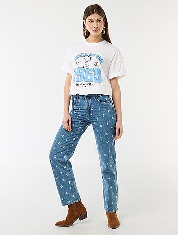 Camiseta corte oversize 'Snoopy'