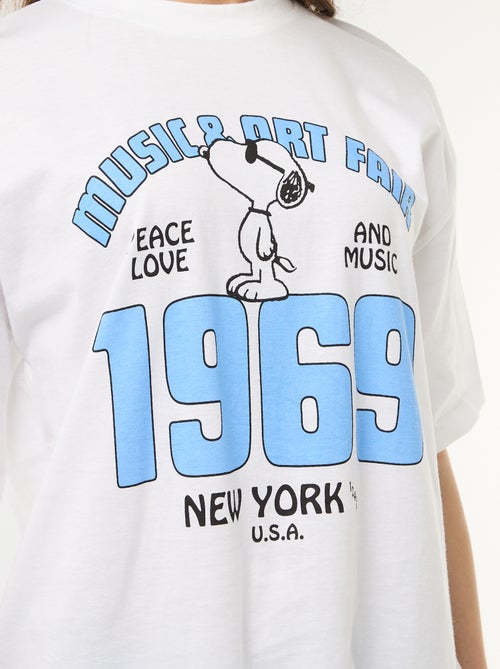 Camiseta corte oversize 'Snoopy' - Kiabi