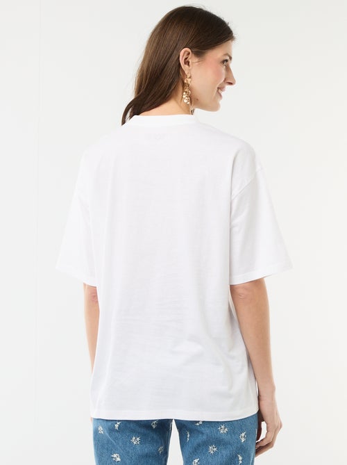 Camiseta corte oversize 'Snoopy' - Kiabi