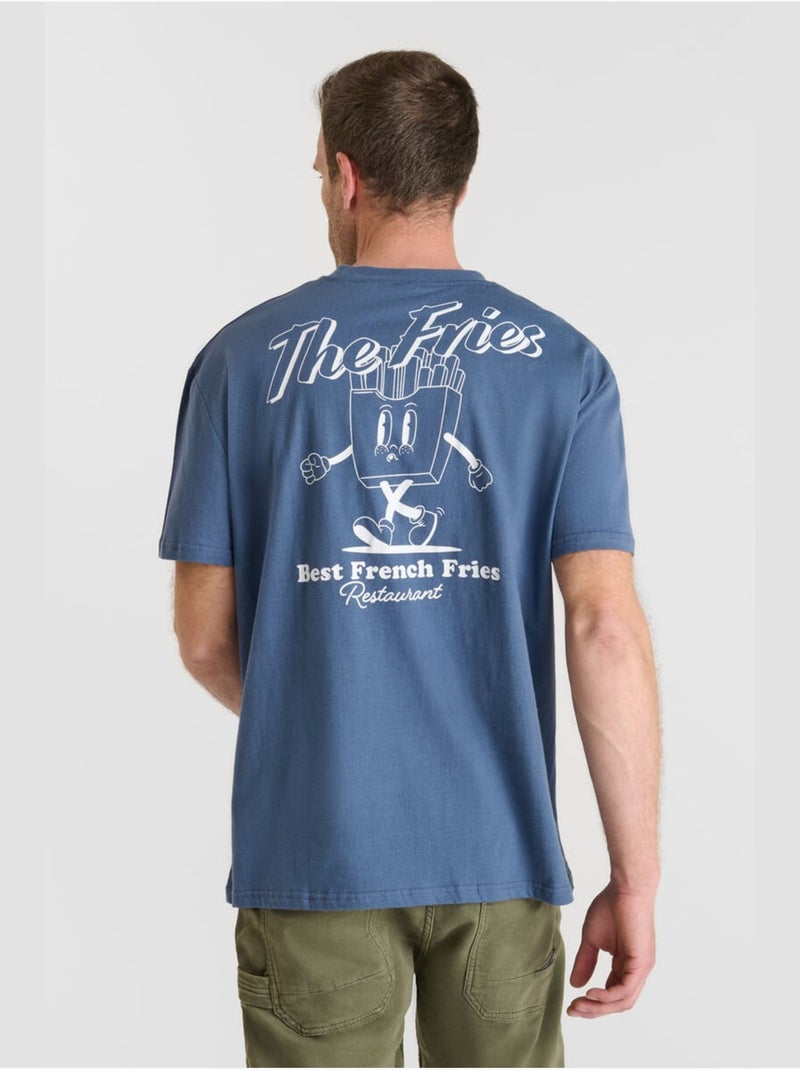 Camiseta Coura «Le Temps des Cerises» Azul - Kiabi