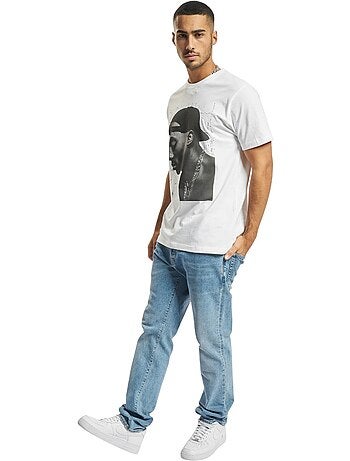 Camiseta cracked background diseño tupac shakur para hombre - mister tee