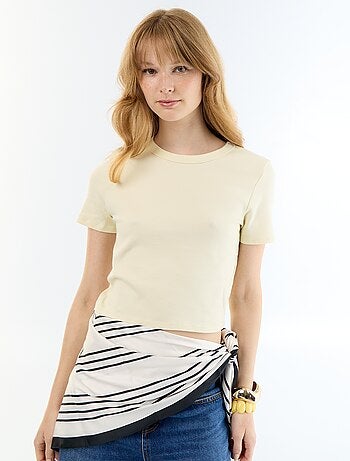 Camiseta crop básica