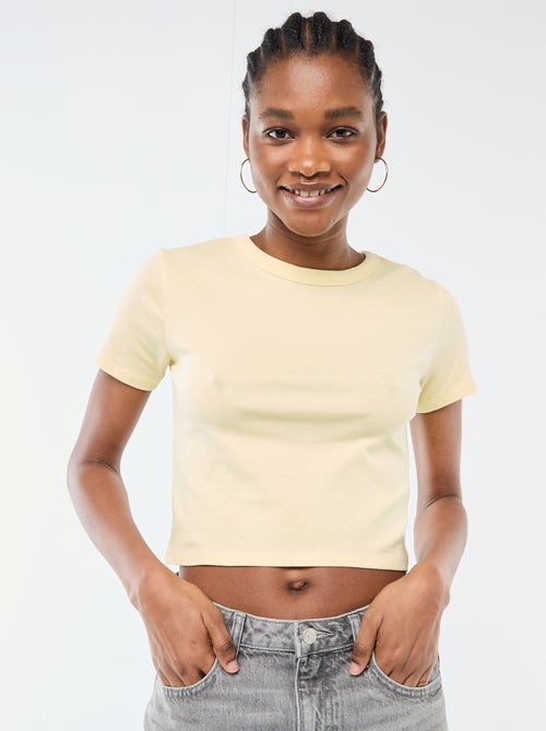 Camiseta crop básica - Kiabi