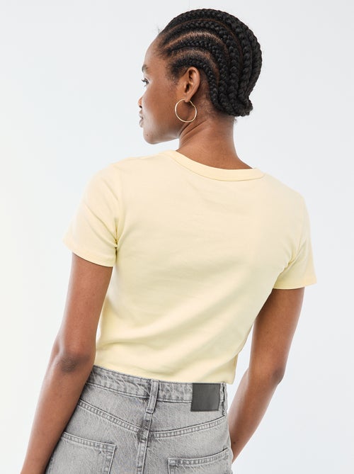 Camiseta crop básica - Kiabi