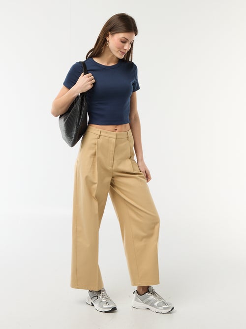 Camiseta crop básica - Kiabi
