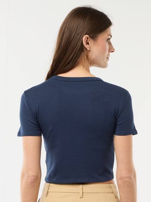 Camiseta crop básica - Kiabi