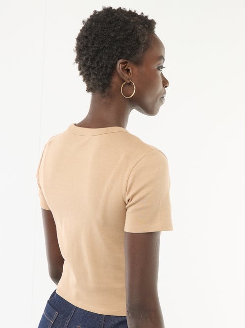 Camiseta crop básica - Kiabi