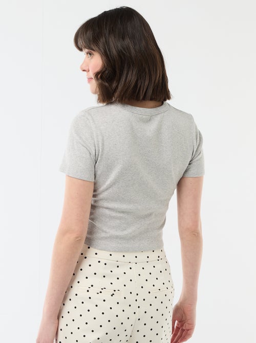 Camiseta crop básica - Kiabi