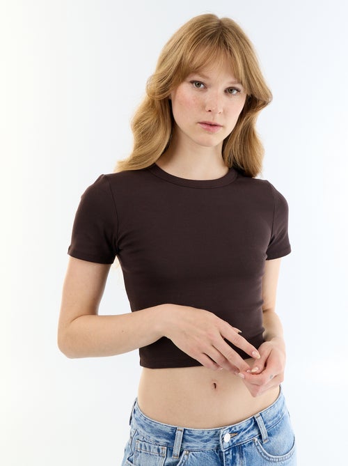 Camiseta crop básica - Kiabi Camiseta crop básica - Kiabi