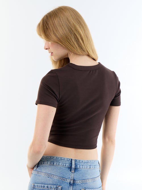 Camiseta crop básica - Kiabi Camiseta crop básica - Kiabi