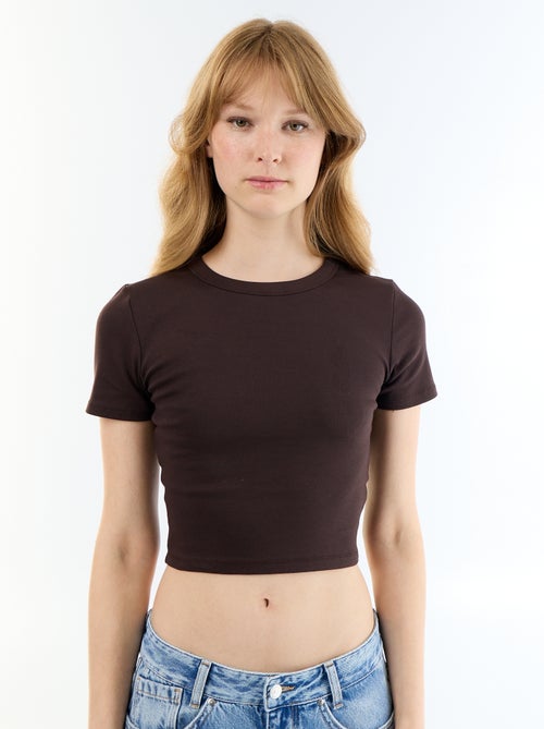 Camiseta crop básica - Kiabi Camiseta crop básica - Kiabi