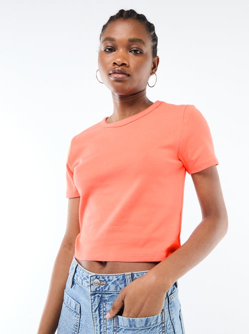 Camiseta crop básica - Kiabi