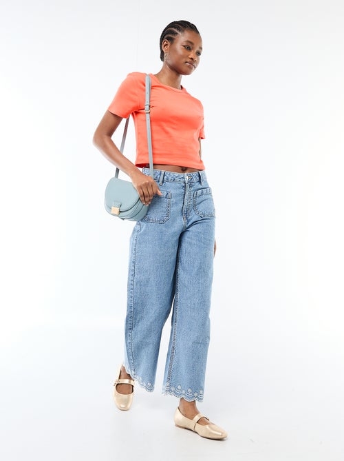 Camiseta crop básica - Kiabi