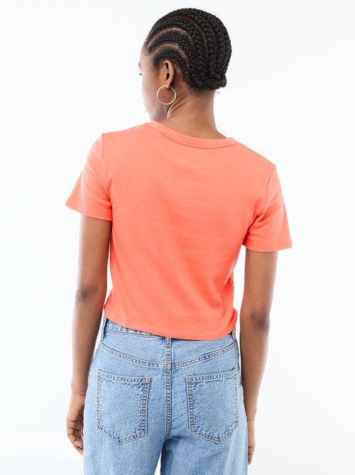Camiseta crop básica - Kiabi