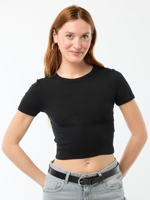 Camiseta crop básica - Kiabi