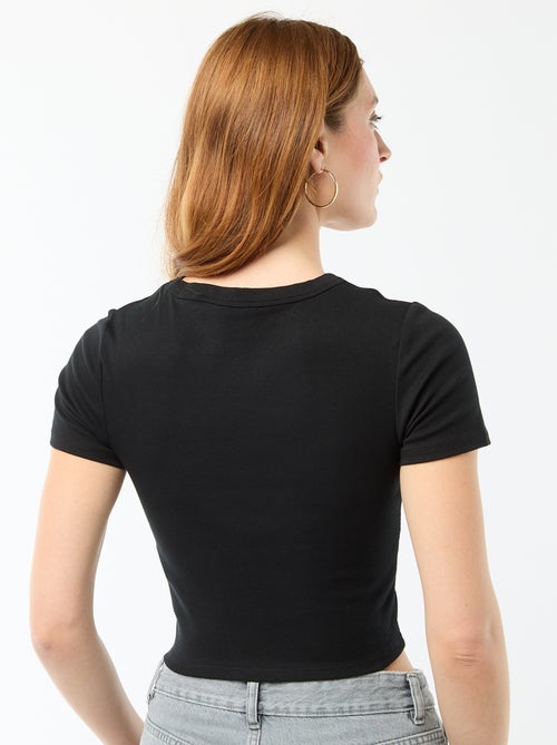 Camiseta crop básica - Kiabi